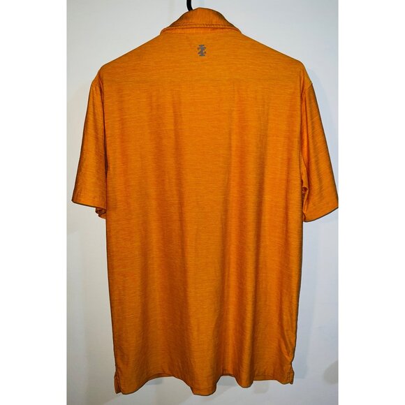 IZOD Mens Golf Polo Shirt With Stretch Orange Size M - Picture 2 of 3